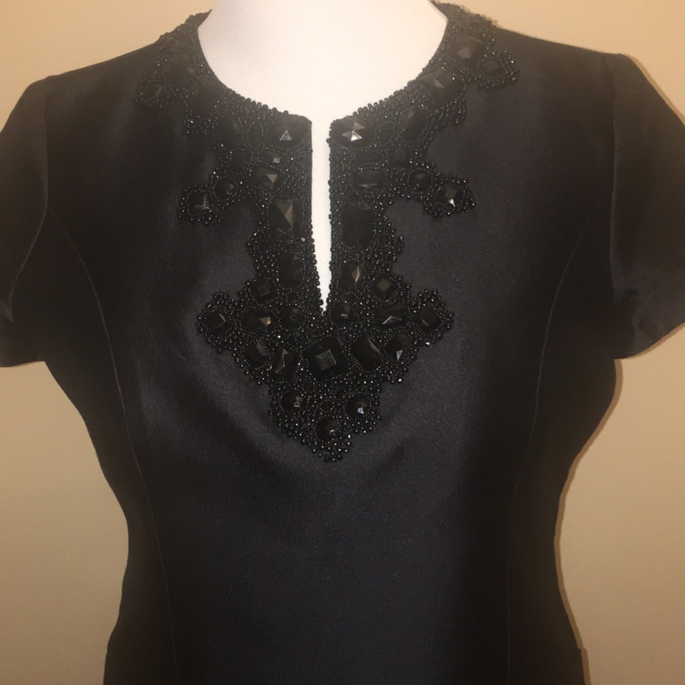 Ricki Freeman Terri Jon  Cocktail Dress-silk/wool